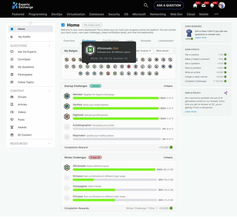 Seasonal challenges screenshot